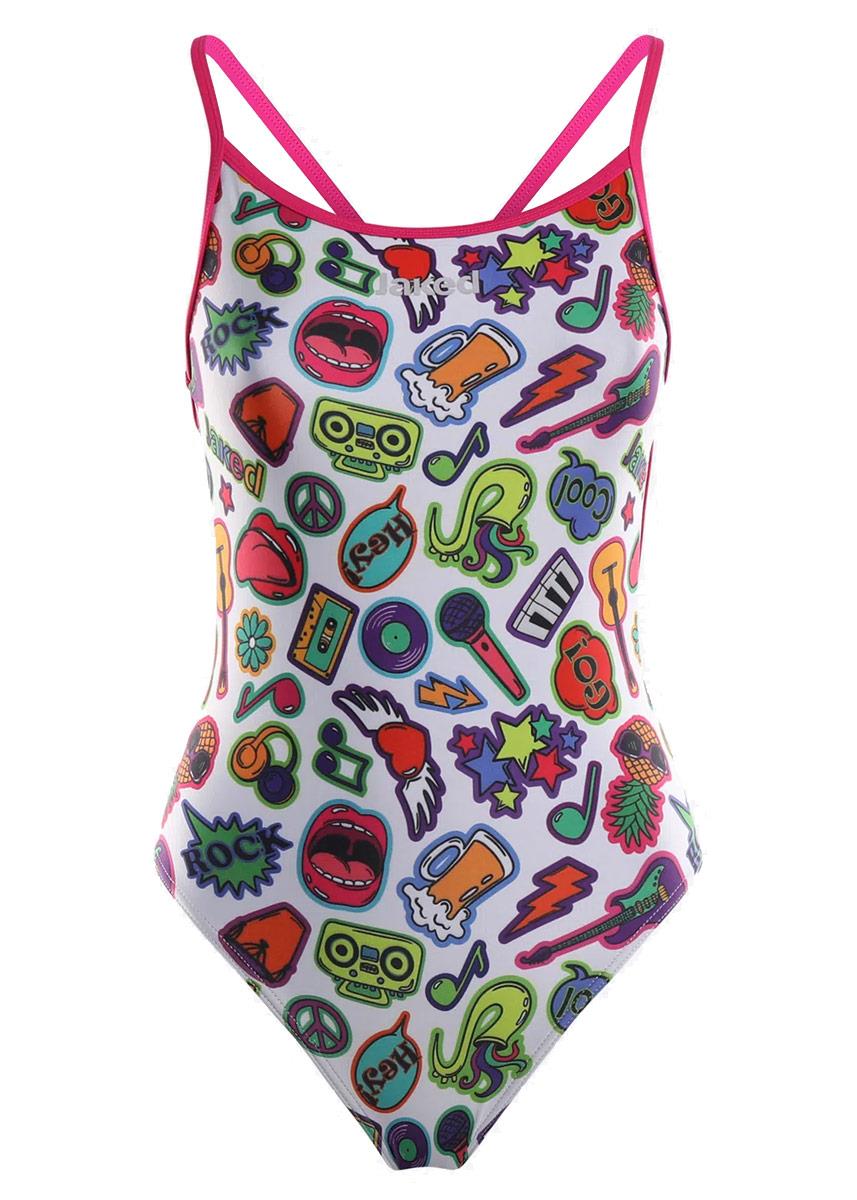 Jaked Women's Crazy Swimsuit - White / Multi-thumbnail