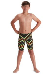 Speedo Fastskin Junior Endurance+ High Waist Jammer - Black/ Atomic Lime/ Salso