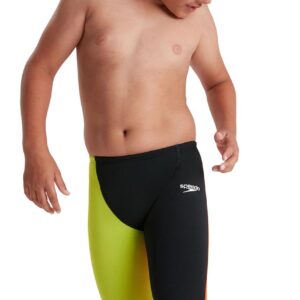 Speedo Boys Fastskin Junior Endurance+ High Waist Jammer - Black/ Salso/ Atomic Lime