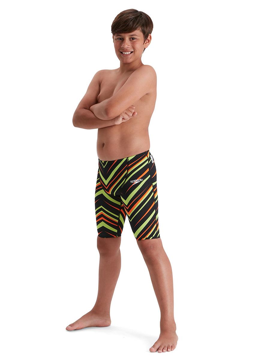Speedo Fastskin Junior Endurance+ High Waist Jammer - Black/ Atomic Lime/ Salso-559833