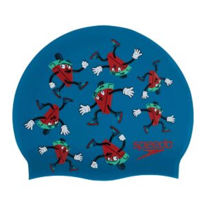 Speedo Junior Printed Silicone Cap - Nordic Teal/ Water Melon/ Fake Green-0