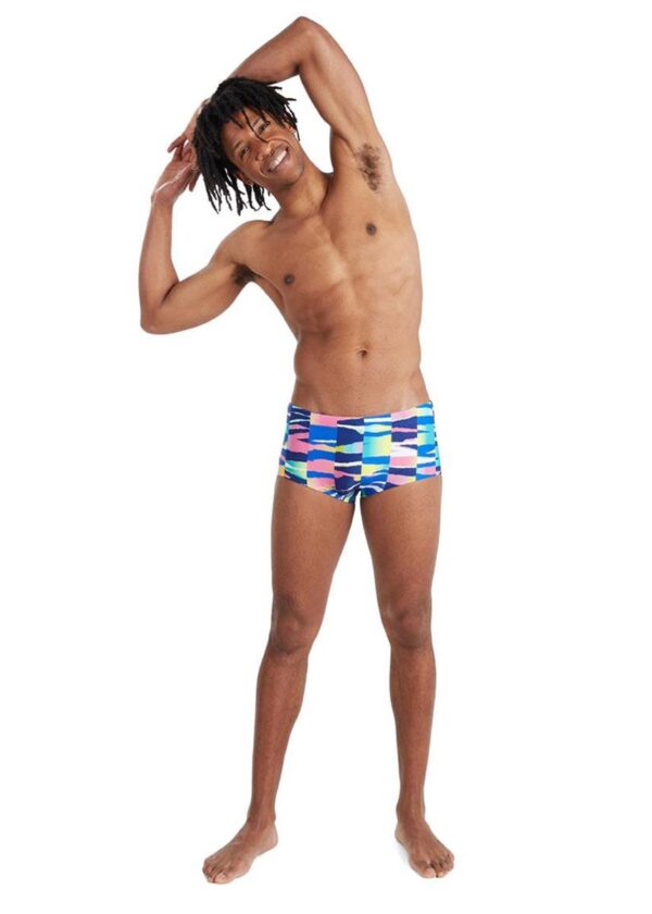 Speedo Rainbow Ripple Training 17cm Brief - White/ Blue/ Lime/ Orchid-0