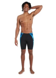 Speedo Eco Endurance+ Splice Jammer - Black/ Pool/ Blue Flame