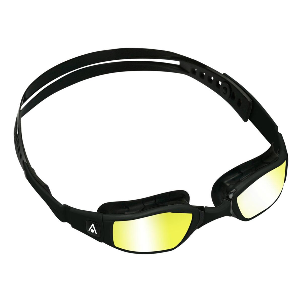 Aquasphere Ninja Yellow Titanium Mirrored Goggles - Black