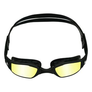 Aquasphere Ninja Yellow Titanium Mirrored Goggles - Black