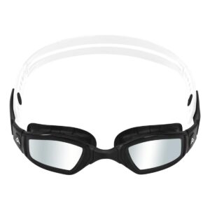Aquasphere Ninja Silver Titanium Mirrored Goggles - Black/ White