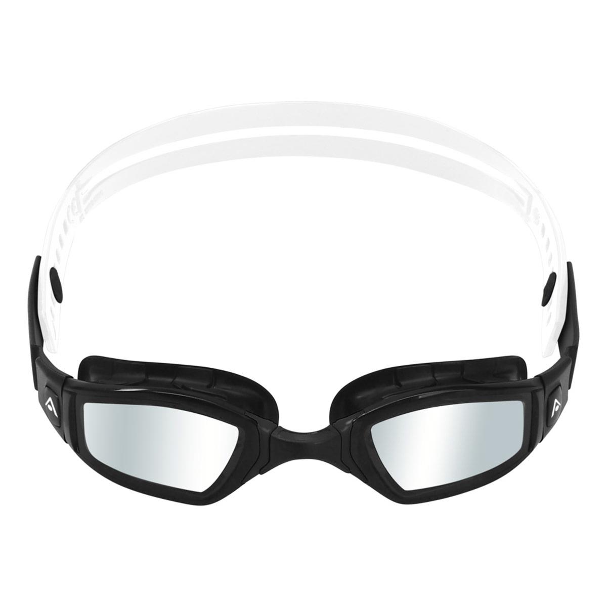 Aquasphere Ninja Silver Titanium Mirrored Goggles - Black/ White