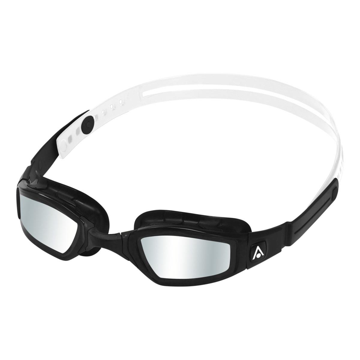 Aquasphere Ninja Silver Titanium Mirrored Goggles - Black/ White