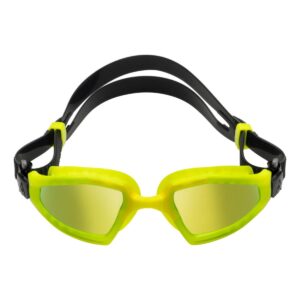 Aquasphere Kayenne Pro Yellow Titanium Mirrored Goggles - Yellow/ Black