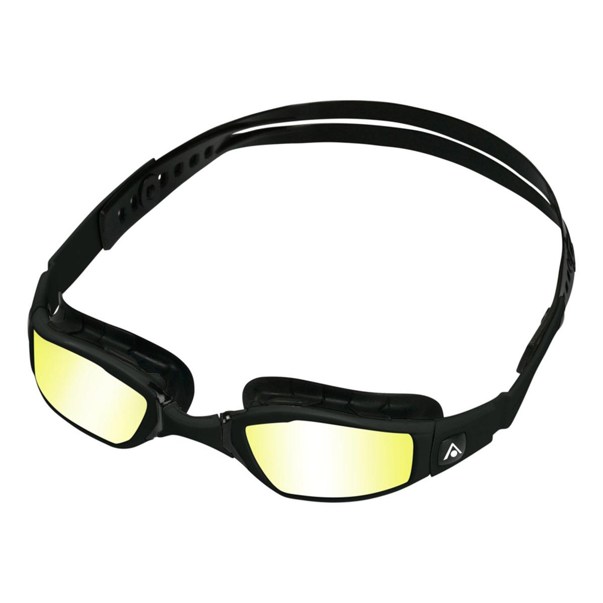 Aquasphere Ninja Yellow Titanium Mirrored Goggles - Black