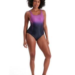 Speedo Digital Placement Medalist Swimsuit - Navy/ Orchid/ Diva/ Tangerine-0
