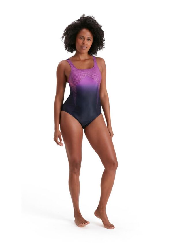 Speedo Digital Placement Medalist Swimsuit - Navy/ Orchid/ Diva/ Tangerine-0