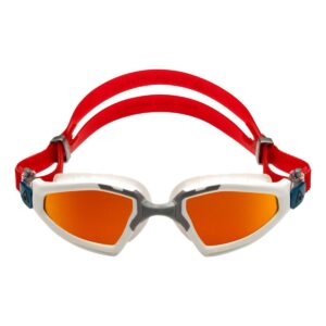 Aquasphere Kayenne Pro Red Titanium Mirrored Goggles - White/ Red