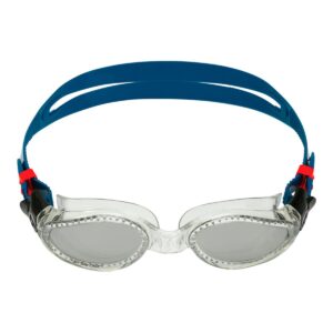 Aquasphere Kaiman Silver Titanium Mirrored Goggles - Clear/ Blue