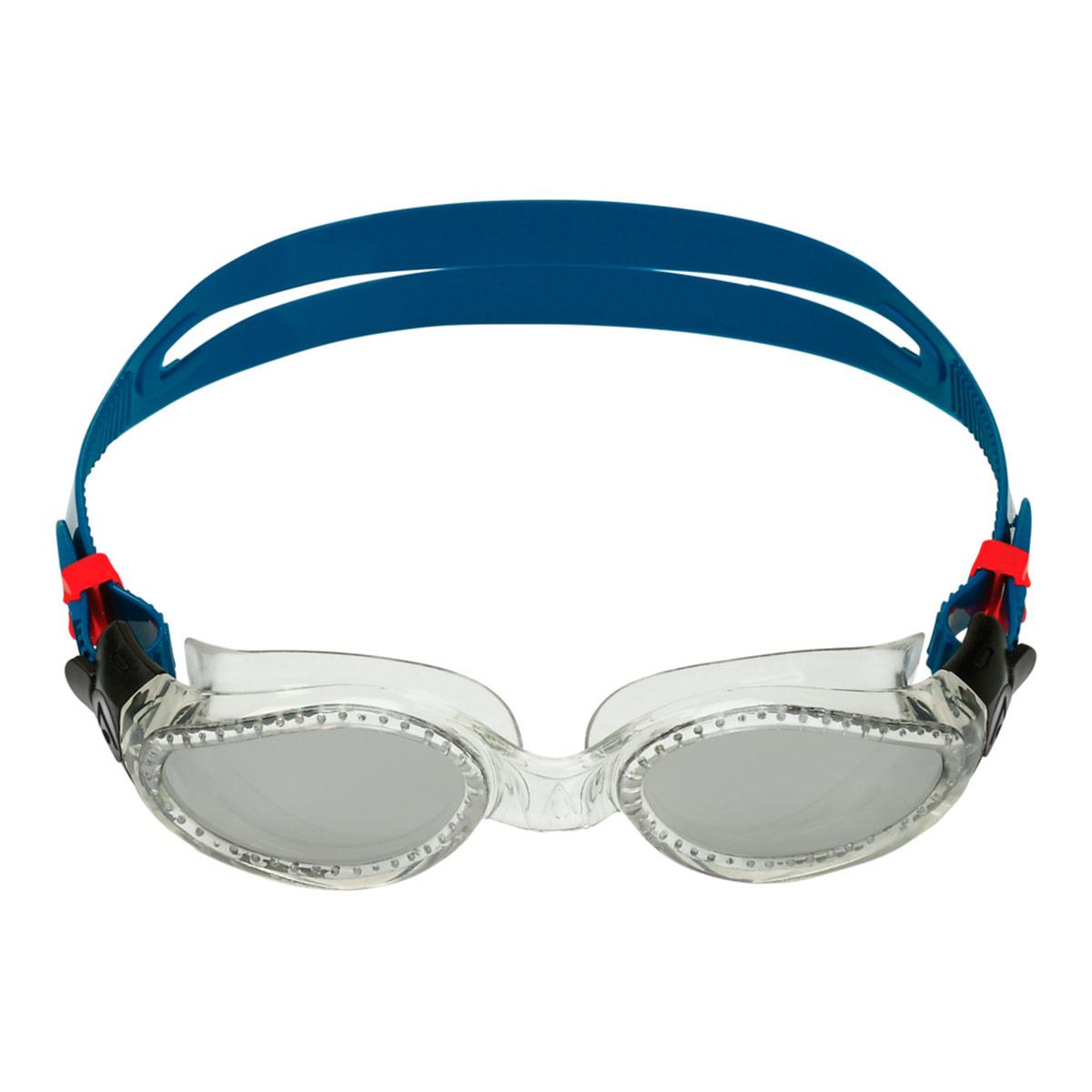 Aquasphere Kaiman Silver Titanium Mirrored Goggles - Clear/ Blue