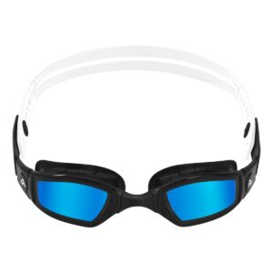 Aquasphere Ninja Blue Titanium Mirrored Goggles - Black/ White