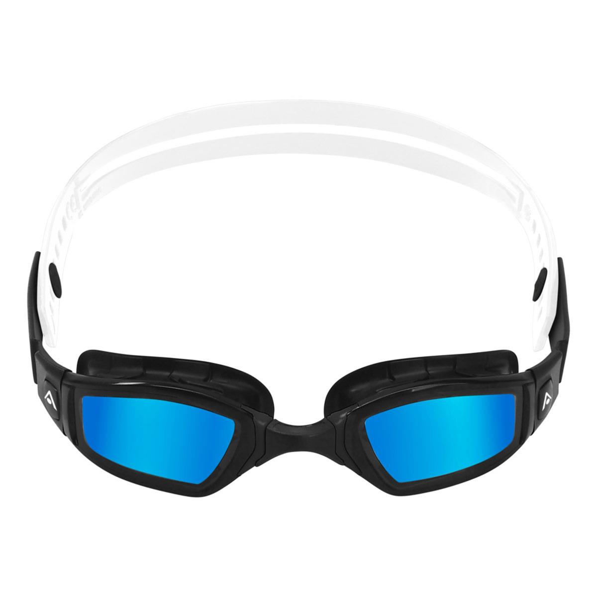 Aquasphere Ninja Blue Titanium Mirrored Goggles - Black/ White
