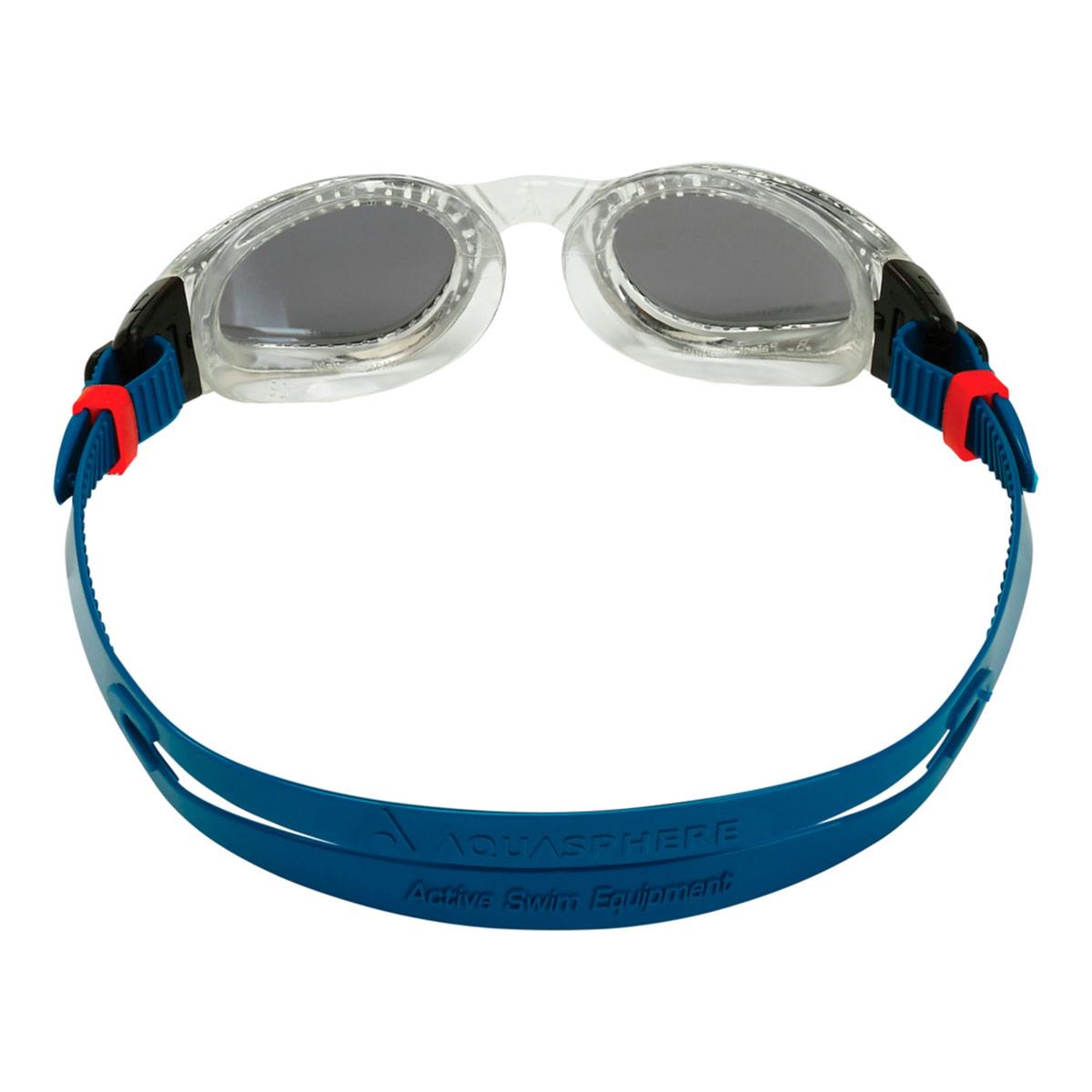 Aquasphere Kaiman Silver Titanium Mirrored Goggles - Clear/ Blue-brand