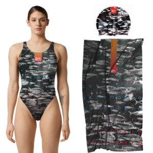 Akron Save The Fish Swimsuit Plus Towel And Cap-0