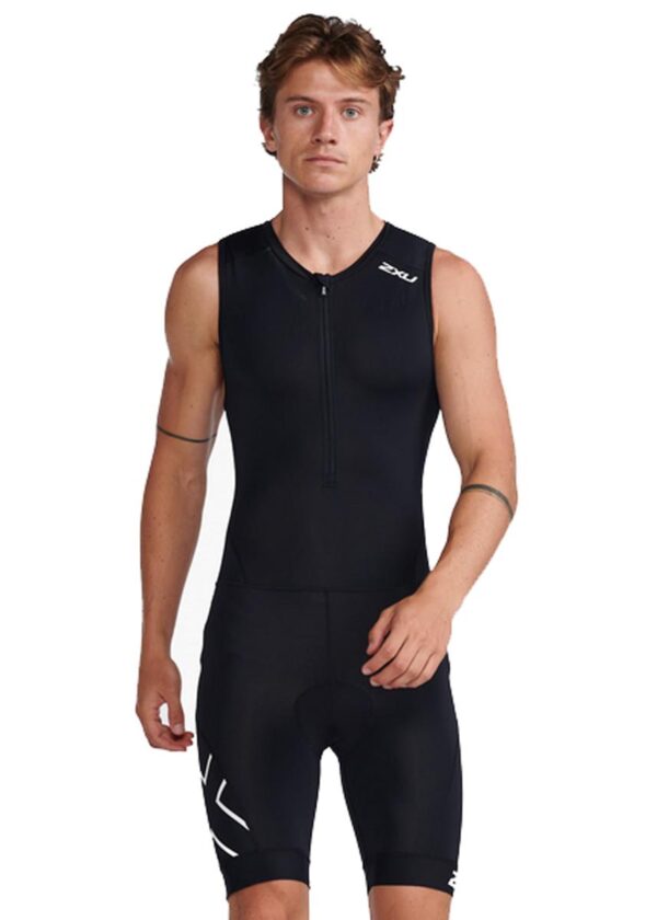 2XU Men's Core Trisuit - Black/ White-0