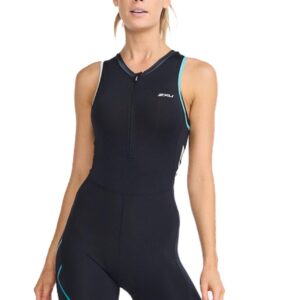 2XU Women's Core Trisuit - Black/ Porcelain-0