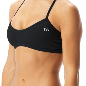 TYR Women's Solid Trinity Bikini Top - Black-0