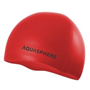 Aquasphere Plain Silicone Cap - Red-0