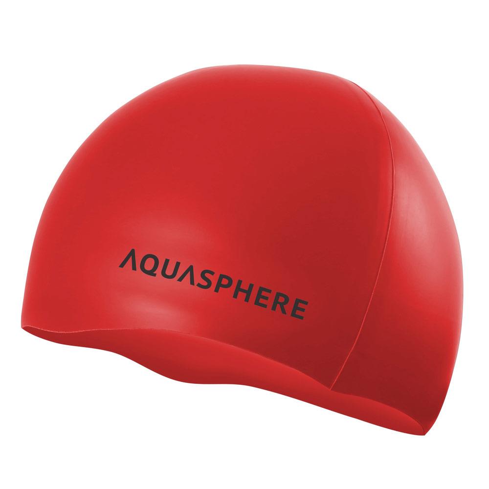 Aquasphere Plain Silicone Cap - Red-0