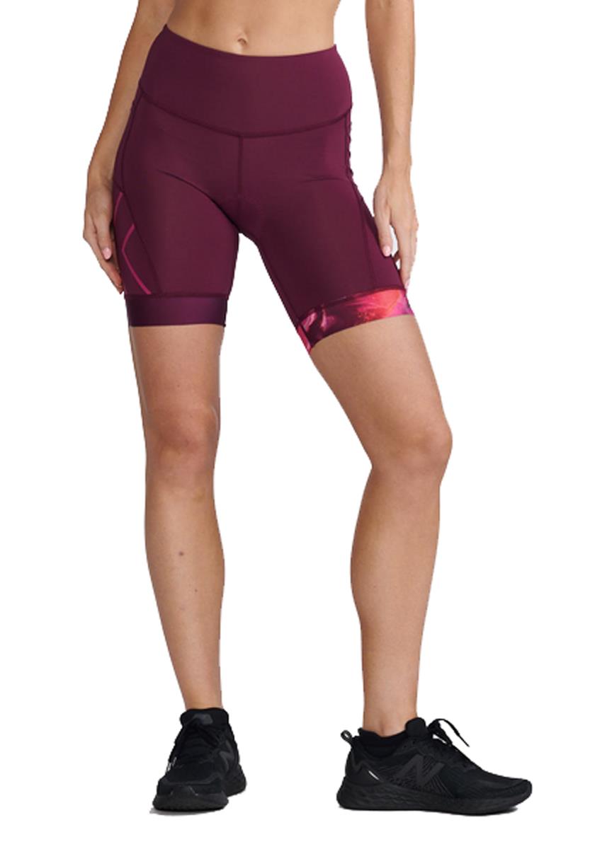 2XU Women's Core 7 Inch Tri Short - Mulberry/ Festival-563801