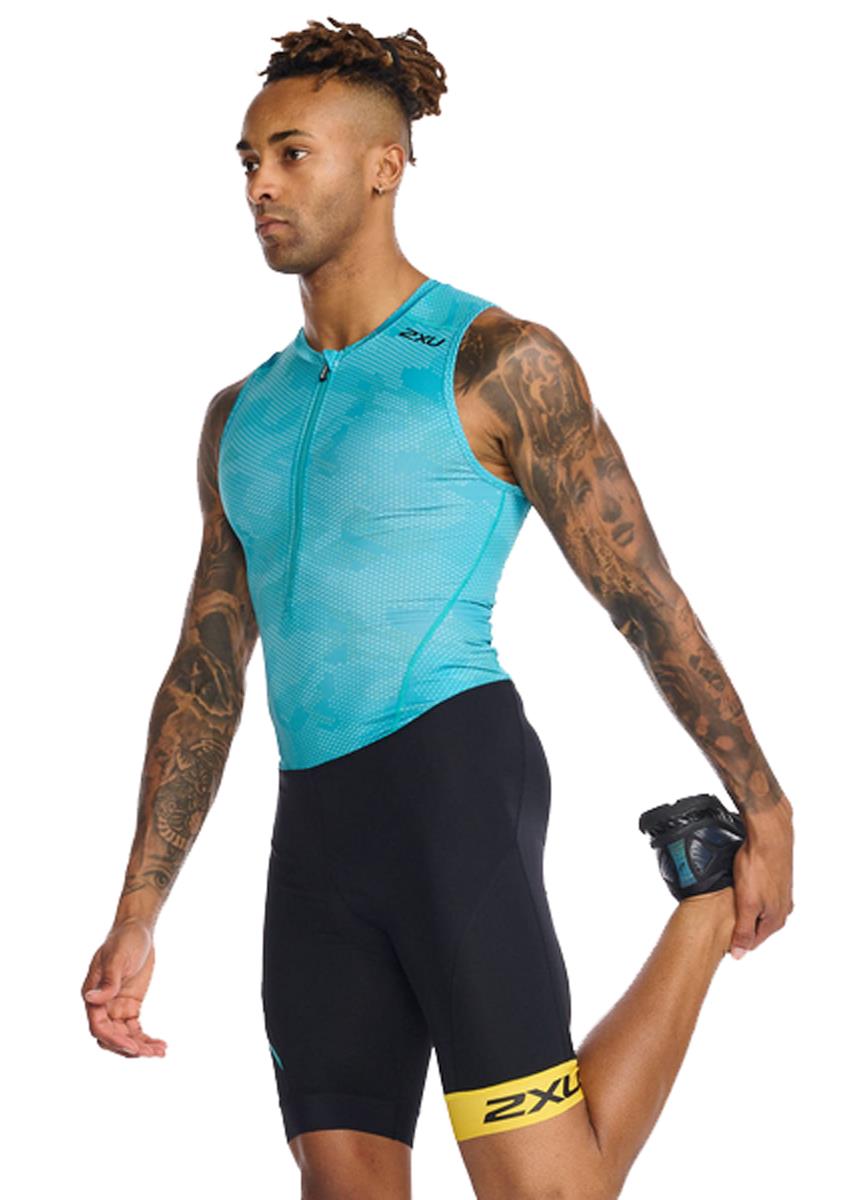 2XU Men's Core Trisuit - Black/ Pacific-563828