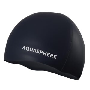 Aquasphere Plain Silicone Cap - Black-0