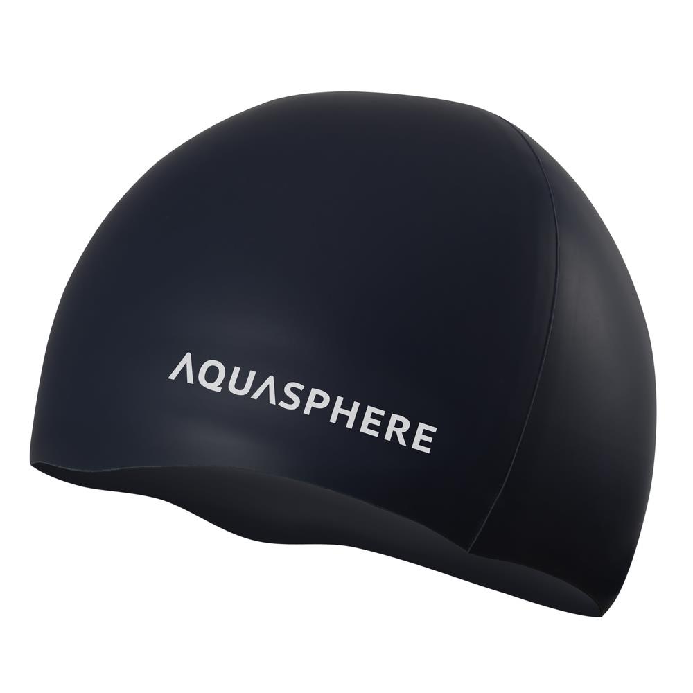 Aquasphere Plain Silicone Cap - Black-0