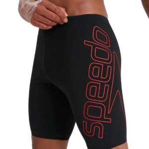 Speedo Boom Logo Placement Jammer - Black/ Fed Red
