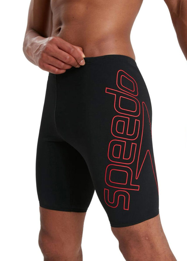 Speedo Boom Logo Placement Jammer - Black/ Fed Red