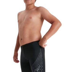 Speedo Boy's Medley Logo Jammer - Black/ Ardesia-0