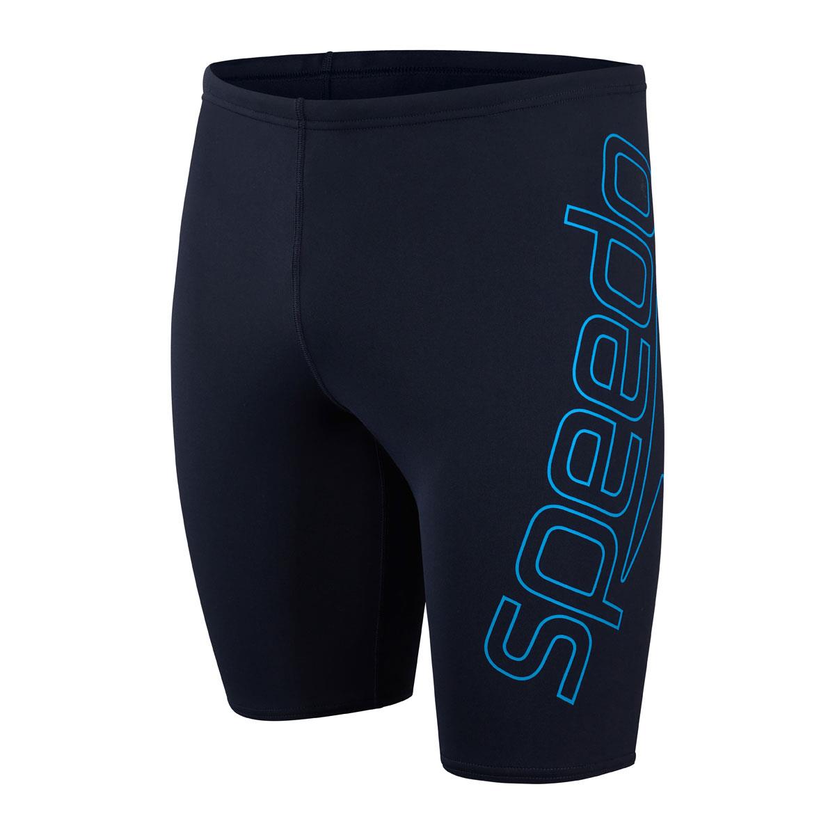 Speedo Men's Boom Logo Placement Jammer - True Navy/ Bondi Blue-564111
