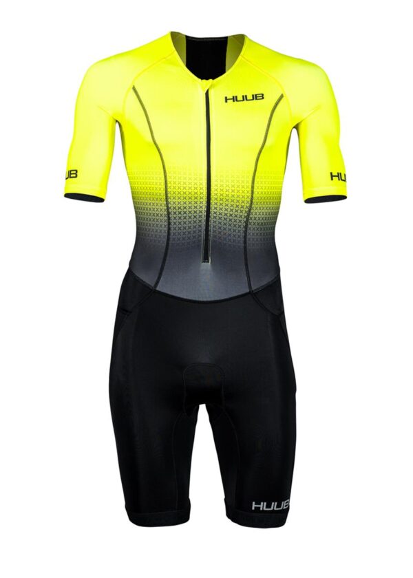HUUB Men's Commit Long Course Tri Suit - Fluo Yellow/ Black