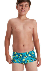 Speedo Boy's Smileys 13cm Brief - Adriatic/ Yellow/ Nordic Teal