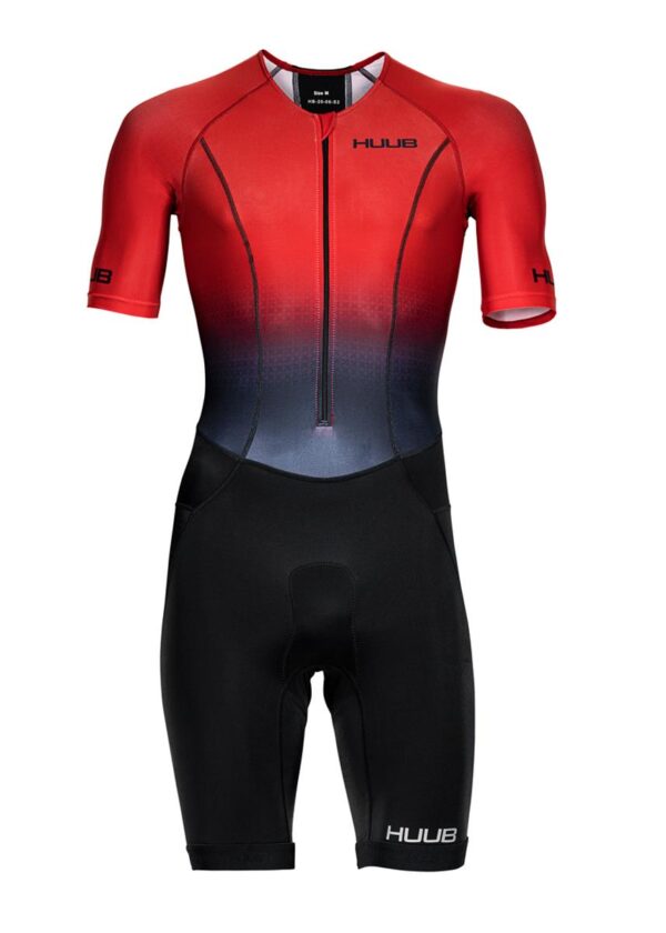 HUUB Men's Commit Long Course Tri Suit - Red/ Black