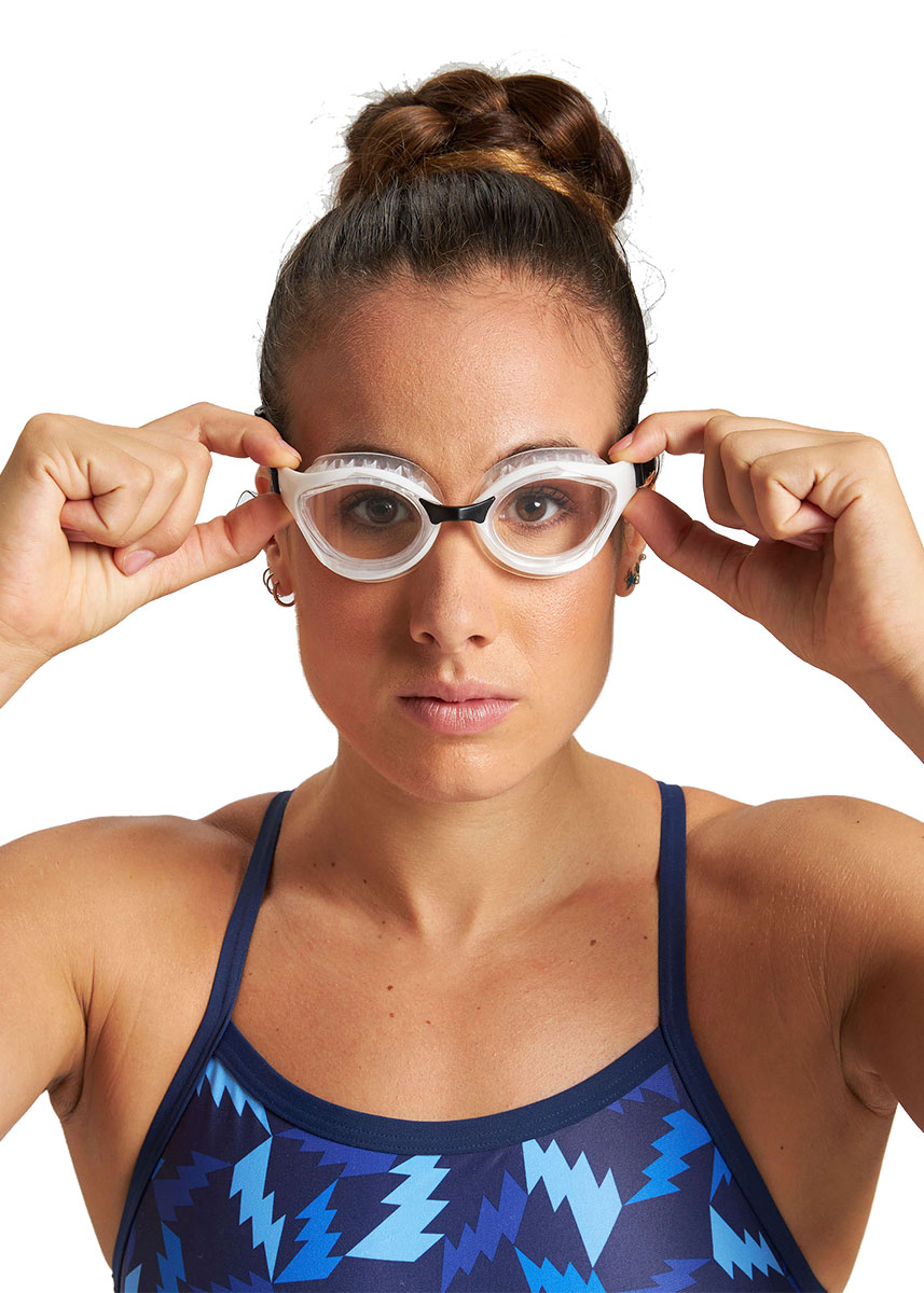 Arena Air-Bold Swipe Goggles - Clear / White-628064