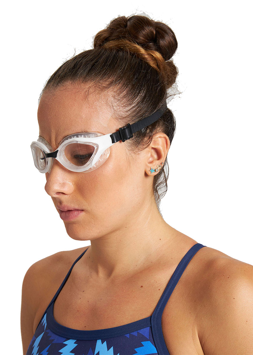 Arena Air-Bold Swipe Goggles - Clear / White