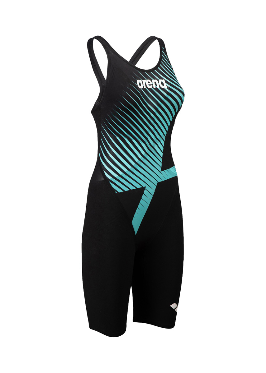 Arena Powerskin Limited Edition Carbon Glide Openback Kneesuit - Blue Diamond-565708