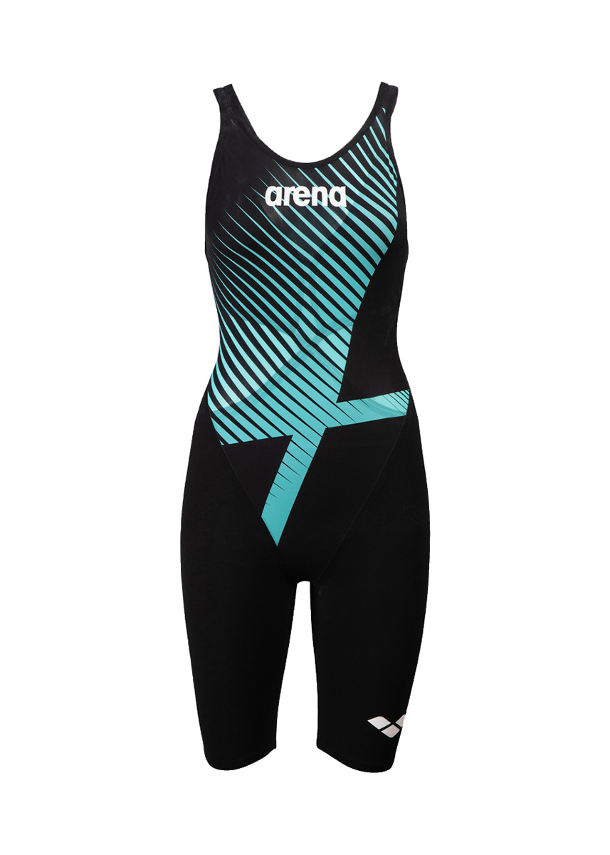 Arena Powerskin Limited Edition Carbon Glide Openback Kneesuit - Blue Diamond-565706