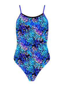 AMANZI Girl's Peacock Parade Pro Back Swimsuit