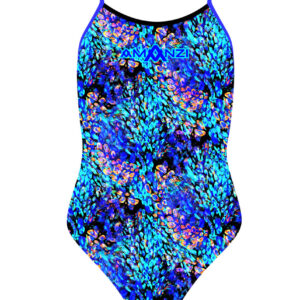 AMANZI Girl's Peacock Parade Pro Back Swimsuit-0