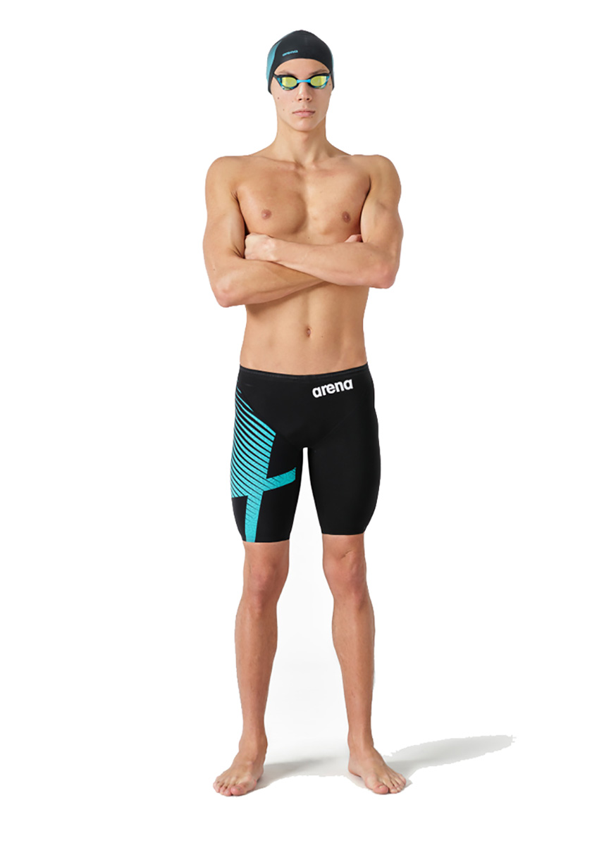 Arena Men's Limited Edition Carbon Glide Powerskin Jammer - Blue Diamond-565723