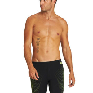 Arena Men's Spiral Vision Jammer - Black/ White