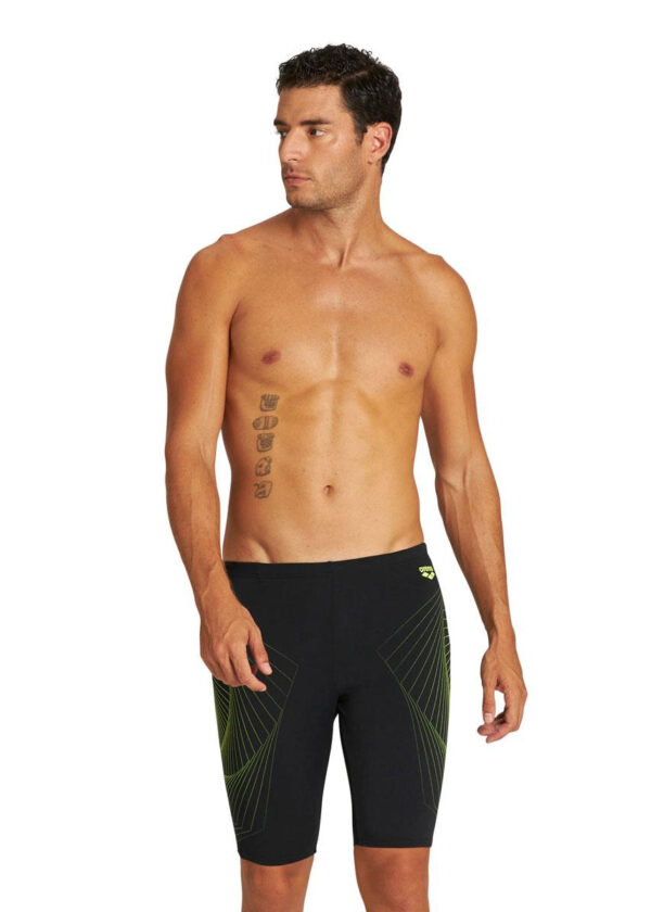 Arena Men's Spiral Vision Jammer - Black/ White