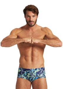 Arena Earth Texture Low Waist Short - Navy/ Green Multi