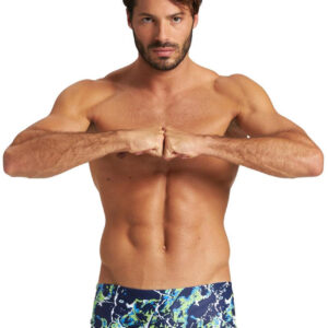 Arena Earth Texture Low Waist Short - Navy/ Green Multi